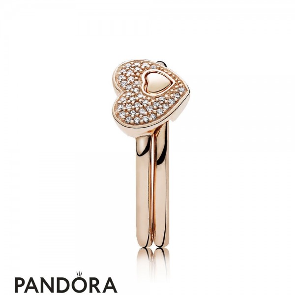 Pandora Jewelry Inspiration Blushing Rose Puzzle Ring Stack Official