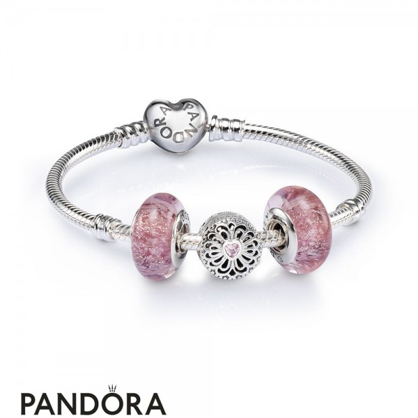Pandora Jewelry Love And Friendship Openwork Charm Bracelet Set Official