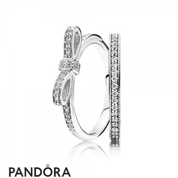 Pandora Jewelry Loving Bow Ring Stack Official
