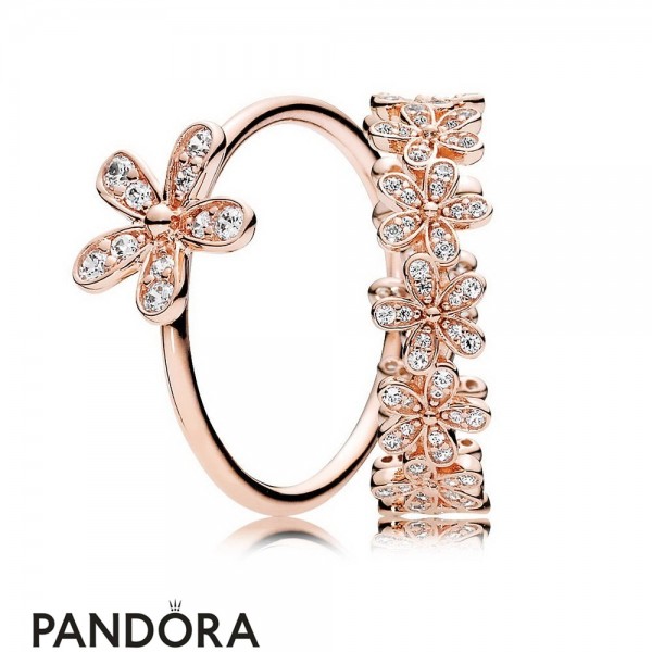 Pandora Jewelry Rose Dazzling Daisy Ring Stack Official