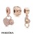 Pandora Jewelry Rose Hanging Hearts Charm Pack Official