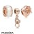 Pandora Jewelry Rose Lock Your Love Murano Charm Pack Official