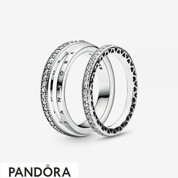 Pandora Jewelry Signature Classic Ring Set Official