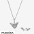 Pandora Jewelry Sparkling Angel Wing Necklace & Earrings Set Official