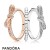 Pandora Jewelry Two Tone Bow Ring Stack Official