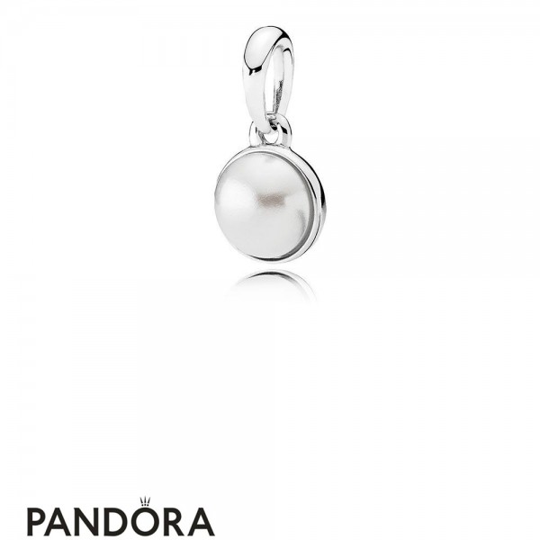 Pandora Jewelry Pendants Luminous Droplet Pendant White Crystal Pearl Official