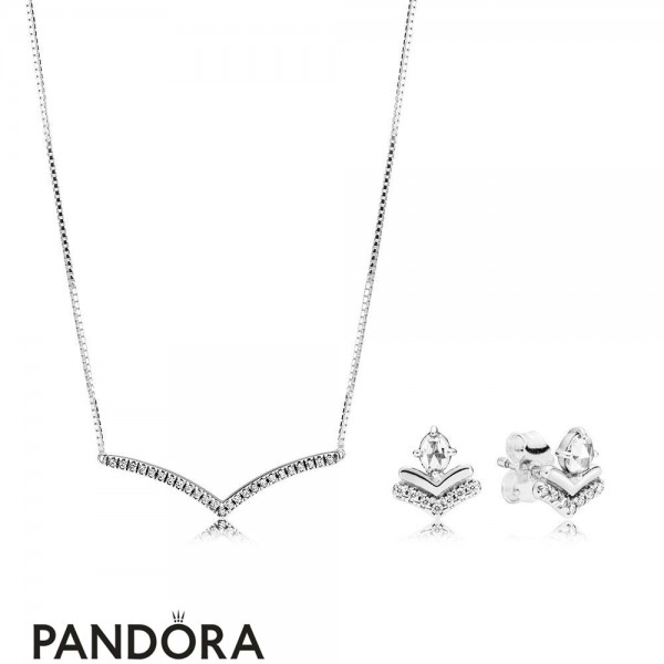 Pandora Jewelry Shimmering Wish Necklace And Earring Set Official