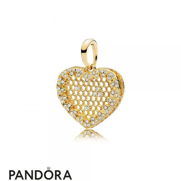 Pandora Jewelry Shine Honeycomb Lace Necklace Pendant Official