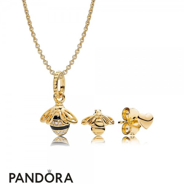 Pandora Jewelry Shine Queen Bee Necklace And Earring Set Official