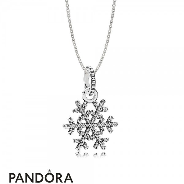 Pandora Jewelry Sparkling Snowflake Necklace Set Official
