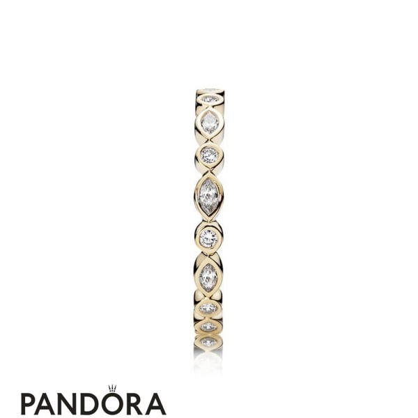 Pandora Jewelry Rings Alluring Brilliant Marquise Ring 14K Gold Official