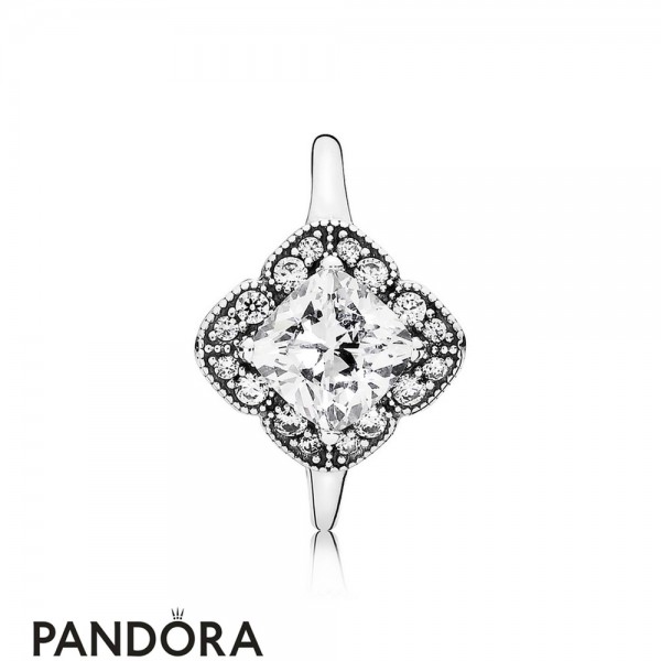Pandora Jewelry Rings Crystalized Floral Fancy Ring Official