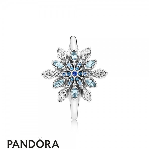 Pandora Jewelry Rings Crystalized Snowflake Ring Blue Crystals Official