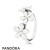 Pandora Jewelry Rings Darling Daisies Stackable Ring White Enamel Official