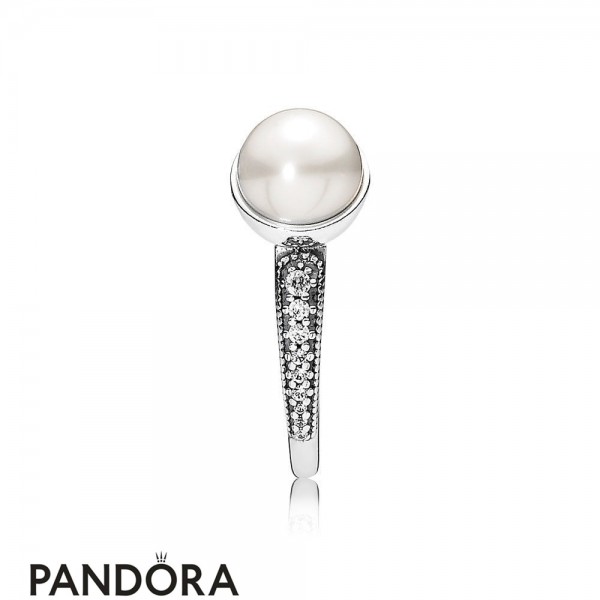 Pandora Jewelry Rings Elegant Beauty Ring White Pearl Official