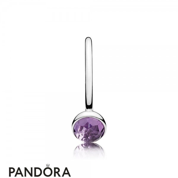 Pandora Jewelry Rings February Droplet Ring Synthetic Amethyst Official