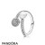 Pandora Jewelry Rings Luminous Glow Ring White Crystal Pearl And Official