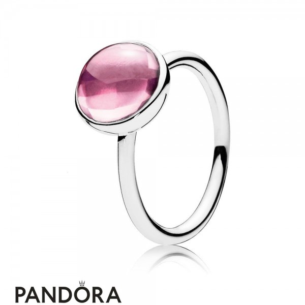Pandora Jewelry Rings Poetic Droplet Ring Pink Cz Official