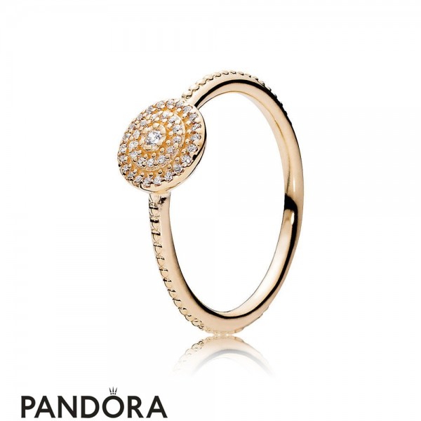 Pandora Jewelry Rings Radiant Elegance Ring 14K Gold Official