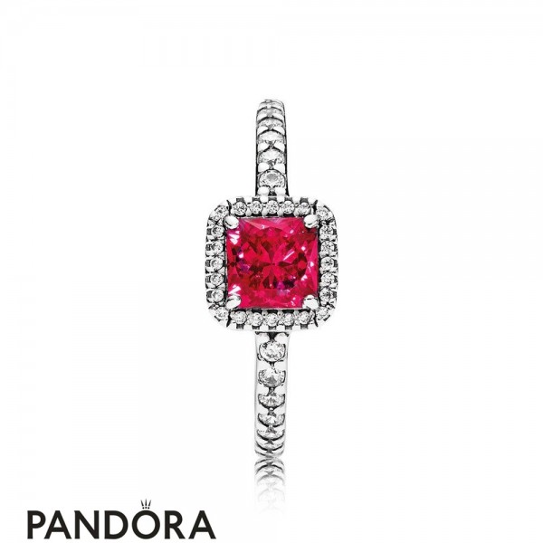 Pandora Jewelry Rings Timeless Elegance Synthetic Ruby Official