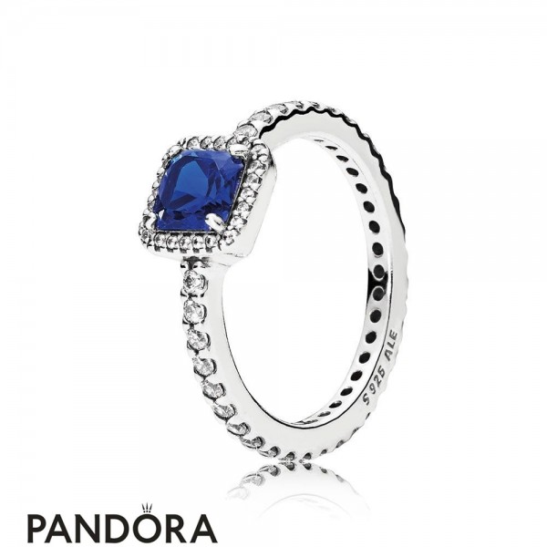 Pandora Jewelry Rings Timeless Elegance True Blue Crystal Official