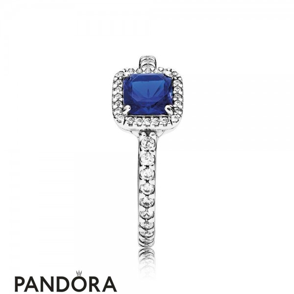 Pandora Jewelry Rings Timeless Elegance True Blue Crystal Official